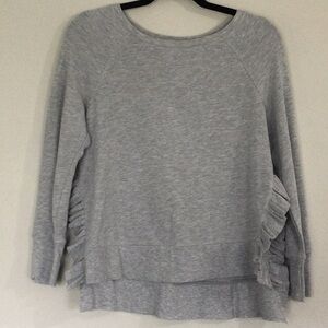 14th and Union, Medium, Gray, Used, Sweater, Ruffle sides that are split